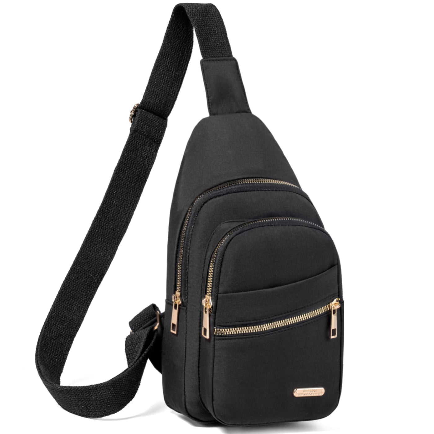 Banelu Small Sling Backpack Crossbody Bags for Women Men, Small Sling Bag Cross Body Bag Fanny Packs Crossbody Purses - Black