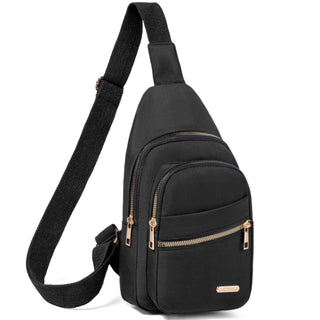 Banelu Small Sling Backpack Crossbody Bags for Women Men, Small Sling Bag Cross Body Bag Fanny Packs Crossbody Purses - Black