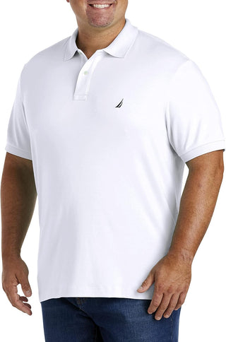 Nautica Men's Classic Fit Short Sleeve Dual Tipped Collar Polo Shirt