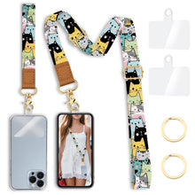 Yonlevres Flower Phone Lanyard Crossbody Strap, Floral Cell Phone Lanyards for around the Neck Wristlet Wrist Strap Adjustable for Keys Case Accessories Travel Essentials