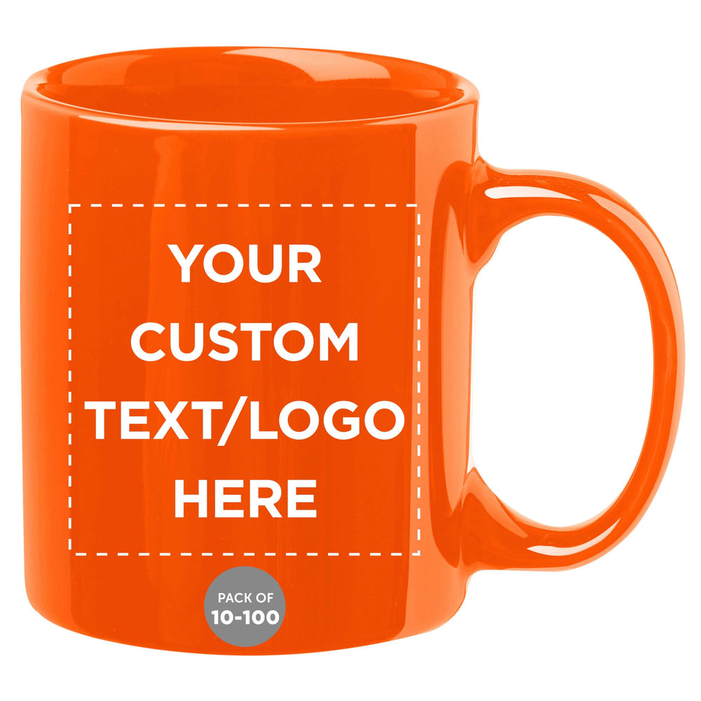 Father’s Day Custom Ceramic Coffee Mugs 11 oz. Set of 10/50/100, Personalized Bulk Pack - Coffee Cup Set, Iced Coffee Cup, Gaming Mug for Dad - White