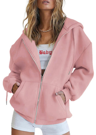 PRETTYGARDEN Women's 2026 Spring Zip Up Y2K Hoodies Casual Long Sleeve Sweatshirts Fall Winter Track Jackets with Pockets