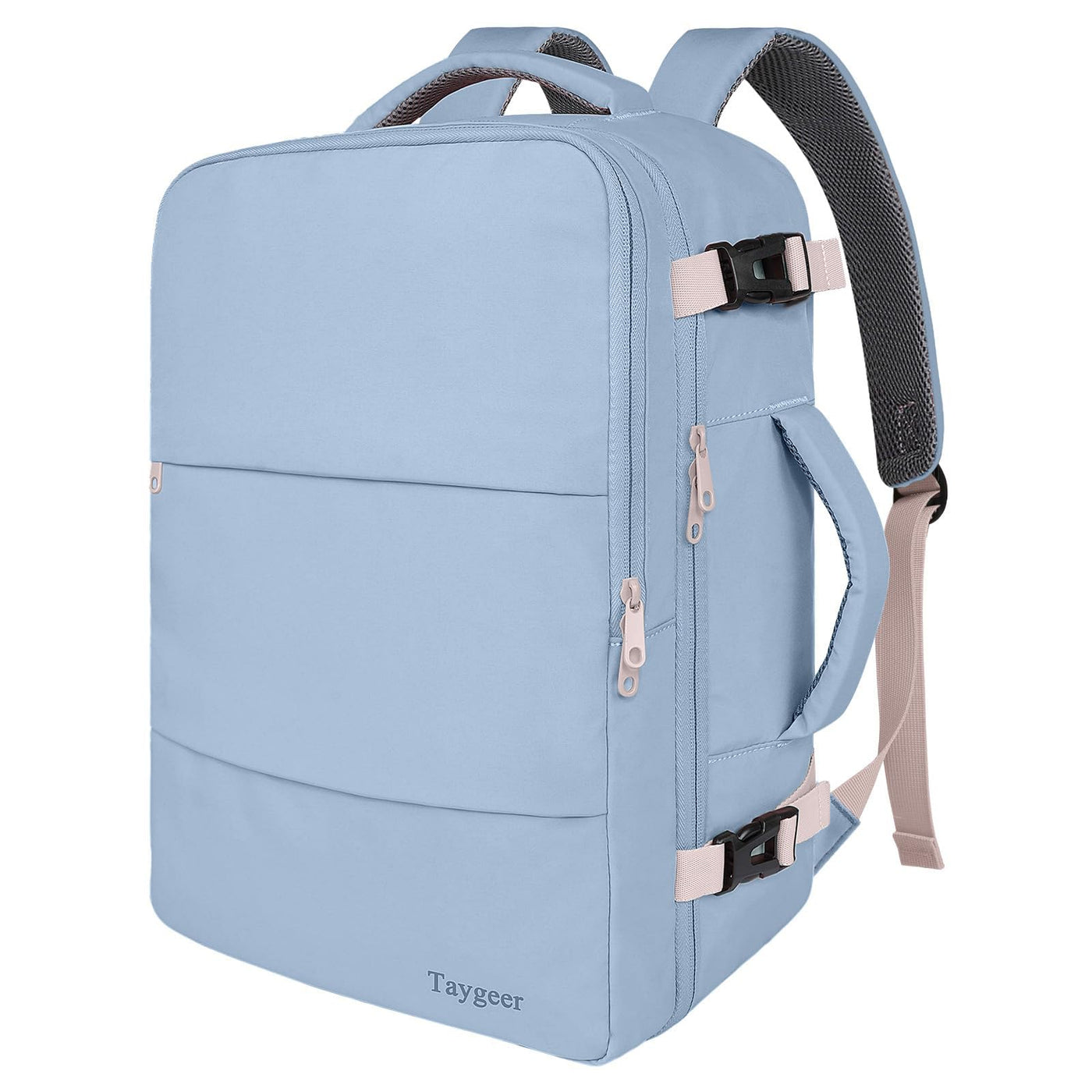 Taygeer Travel Backpack for Women, Carry On Backpack with Water Bottle Pocket & Shoe Pouch, TSA 15.6inch Laptop Mochila Flight Approved, Nurse Bag Casual Daypack for Weekender Business Hiking, Pink