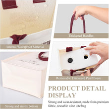 Canvas Wine Tote Bags 2 Pack, Reusable Wine Gift Bags with Sturdy Handles, Elegant Wine Bottle Holder for Gift Giving, Parties, Wedding Favors（2PCS） | Reusable
