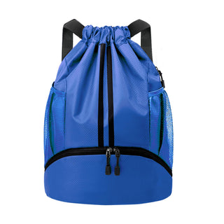 JELUTAR Drawstring Backpack Gym Bag with Shoes Compartment for Soccer, Basketball, Swim, Water-Resistant String Backpack Beach Cinch for Women Men