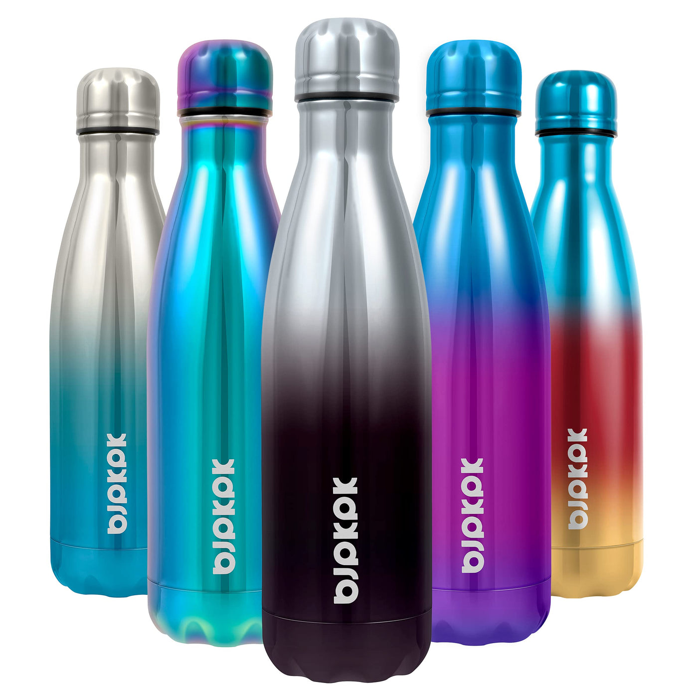 BJPKPK 17oz Insulated Water Bottles Stainless Steel Sports Water Bottles Keep Cold and Hot for Travel Dishwasher Safe,Olive Green