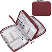 FYY Travel Cable Organizer Pouch Electronic Accessories Carry Case Portable Waterproof Double Layers All-in-One Storage Bag for Cord, Charger, Phone, Earphone Black