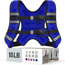 Zeerun Weighted Vest, 6lb/8lb/10lb/12lb/15lb/18lb/20lb/24lb/30lb for Men Women, Reflective Stripe Adjustable Buckle, Comfortable Durable Rucking Vest for Walking Running Strength Training