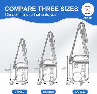 Clear Bag Stadium Approved Clear Purse for Women Clear Crossbody Bag for Stadium Events Concerts Festivals