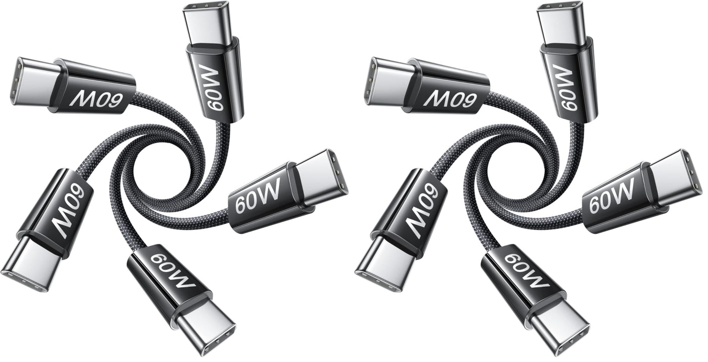 LISEN USB C to USB C Cable, 5-Pack [3.3/3.3/6.6/6.6/10FT] for iPhone 17 Charger Cord, 60W C to C Cable Fast Charging for iPad, iPhone 16 15 Pro Max, Galaxy S25/S24 USBC to USBC Cable Gifts for Men
