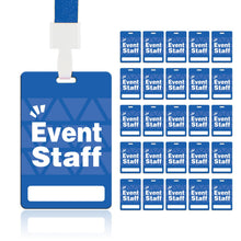 Event Staff Lanyards 25pcs - Reusable & Flexible PVC ID Badges for Office, School, Events,Durable Anti-Bend Plastic Cards for Exhibition Guests by OSTENBIG (Green)