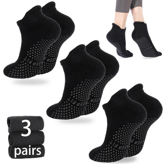 loudashuaiqi Grip Pilates Socks Non Slip Athletic Yoga Socks with Grips for Women Grippy socks for Hospital Workout Barre