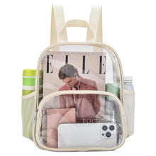 Busiuw Clear Backpack for Stadium Events Stadium Approved Clear Backpack 12x12x6 with Front Pocket for Concert Sport Fashion Women Backpack Events Work Travel