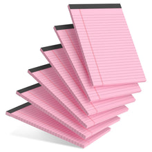 AILZFEI 5pcs Colored Note Pads 5x8 College Ruled Small Legal Pads Paper Notepads 5 Pack Study Back Writing Pads 5 x 8 Paper Pads Perforated Narrow Ruled Pads of Paper 30 Sheets/Pack