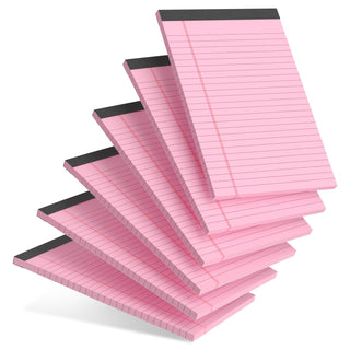 AILZFEI 5pcs Colored Note Pads 5x8 College Ruled Small Legal Pads Paper Notepads 5 Pack Study Back Writing Pads 5 x 8 Paper Pads Perforated Narrow Ruled Pads of Paper 30 Sheets/Pack