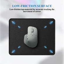 Mouse Pads, 3 PCS, Black Standard Mouse Pads, Office and Gaming,Stitched Edges, Rubber Anti Slip Base Mouse pad, Dirt Resistant, Durable, Square, 10.2 inches x 8.3 inches x 0.12 inches