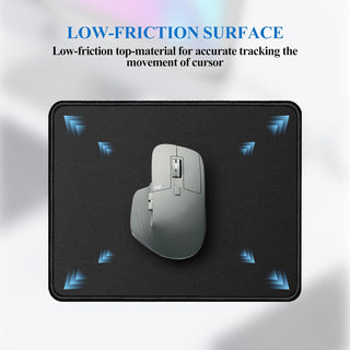 Mouse Pads, 3 PCS, Black Standard Mouse Pads, Office and Gaming,Stitched Edges, Rubber Anti Slip Base Mouse pad, Dirt Resistant, Durable, Square, 10.2 inches x 8.3 inches x 0.12 inches