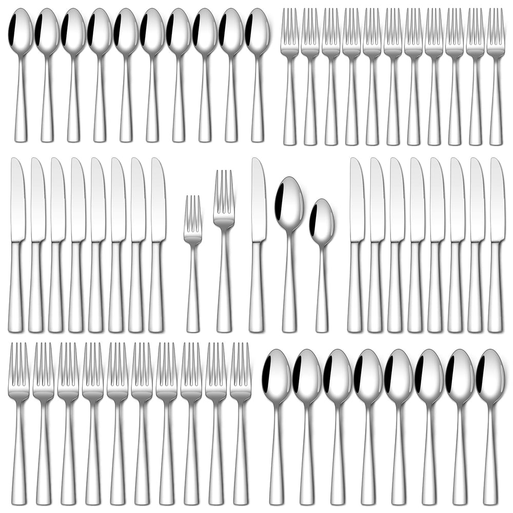 Stapava 20 Piece Silverware Set, Food-Grade Stainless Steel Flatware Sets for 4 Mirror Polished Cutlery Utensil Sets Include Dinner Knives Spoons and Forks Set Dishwasher Safe for Home Restaurant