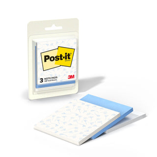 Post-it Polished Patterns Sticky Notes, Spot On Design Featuring 1 Leopard Pattern, 1 Sand Dune, and 1 Cloud Dancer Sticky Note Pad, 3 in. x 2.9 in., 45 Sheets per Pad