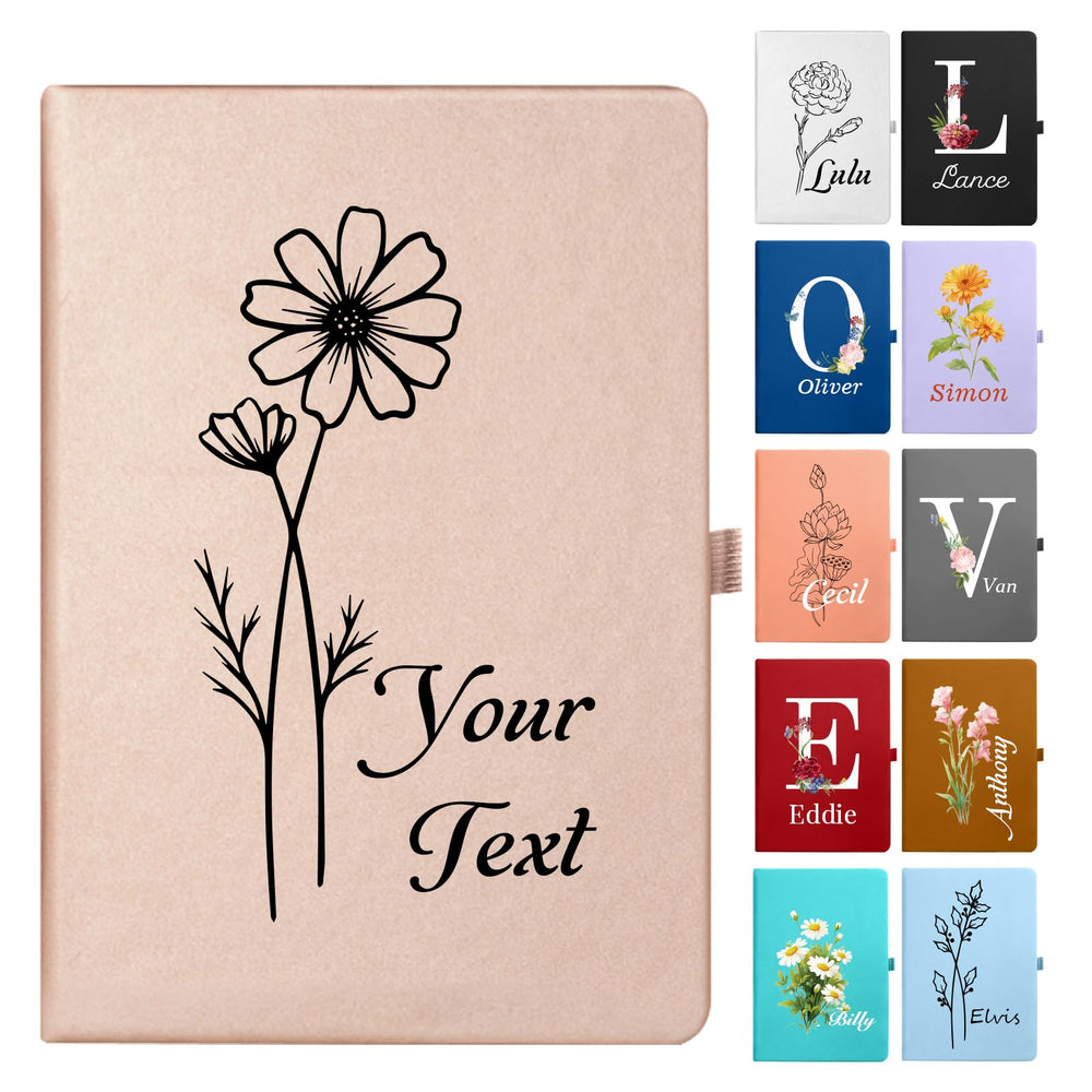 Customizable Notebook- Personalized Cover with Any Design - A6/A5 192 Lined Pages Journaling Notebooks for Work School Business Church