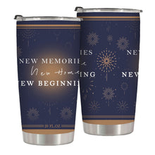 New Home New Beginning Memories,Home Housewarming Gift Ideals for Women Couples Newlyweds Friend,20 Oz Insulated Stainless Steel Iced Coffee Tumbler,Funny Travel Coffee Mug Cup Water Bottle,1 Pcs