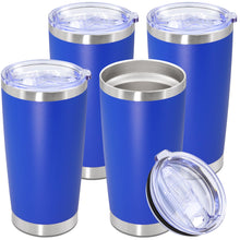 20oz Tumbler Stainless Steel Tumbler Cup with Lid Vacuum Insulated Double Wall Travel Mug, Durable Powder Coated Travel Coffee Tumbler Mug for Hot & Cold Drinks, Purple,1 Pack