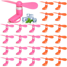 24 Pack Phone Fan Bulk, 2-in-1 Portable Mini Cell Phone Fan Compatible for iPhone, iPad, Android Smartphone, Tablet - Colorful and Powerful Cell Phone Summer Accessories