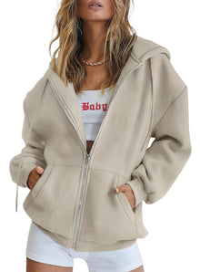 PRETTYGARDEN Women's 2026 Spring Zip Up Y2K Hoodies Casual Long Sleeve Sweatshirts Fall Winter Track Jackets with Pockets