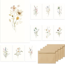 slapaflife Blank Cards,Blank Greeting Cards 4x6,40Pack -Elegant Floral Design Blank Greeting Cards,Note Cards with Matching Peel-and-Seal Rustic Envelopes