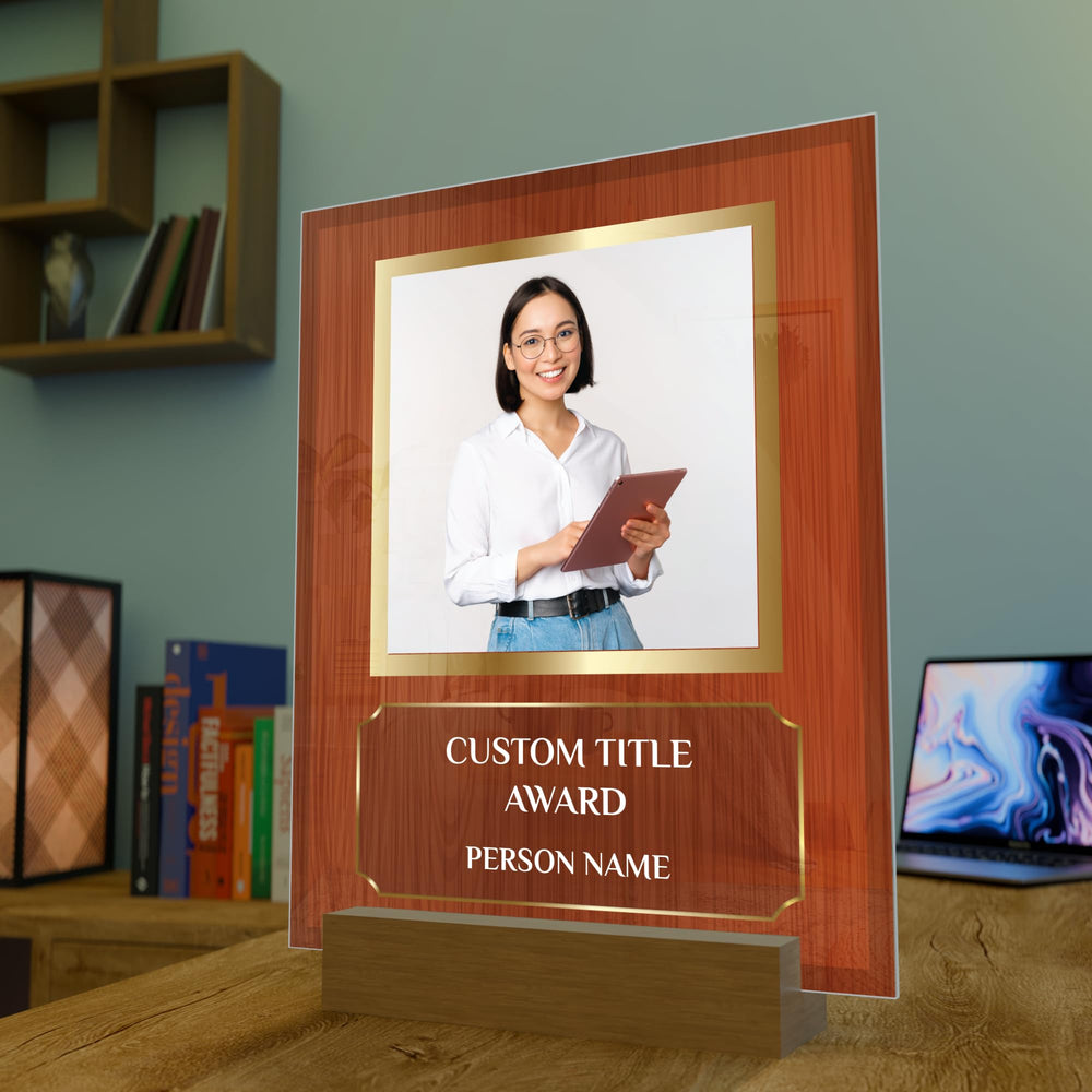 EGD Personalized Acrylic Trophy Award for Activities I Custom Trophy Plaque I Customizable Awards and Trophies I Customize Your Employee Appreciation Gifts (Award No Logo)