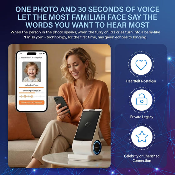 umissfun Emotional AI Companion Device,AI Chat Companion, AI Desktop Robot Companion,Voice Understanding,Personality Design,Tech&Gadget Gift,Geek,Desktop Setup,True Empathy AI-Grows with You (White) - hover image