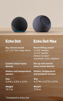 Amazon Echo Dot (newest model) - Vibrant sounding speaker, Designed for Alexa+, Great for bedrooms, dining rooms and offices, Deep Sea Blue