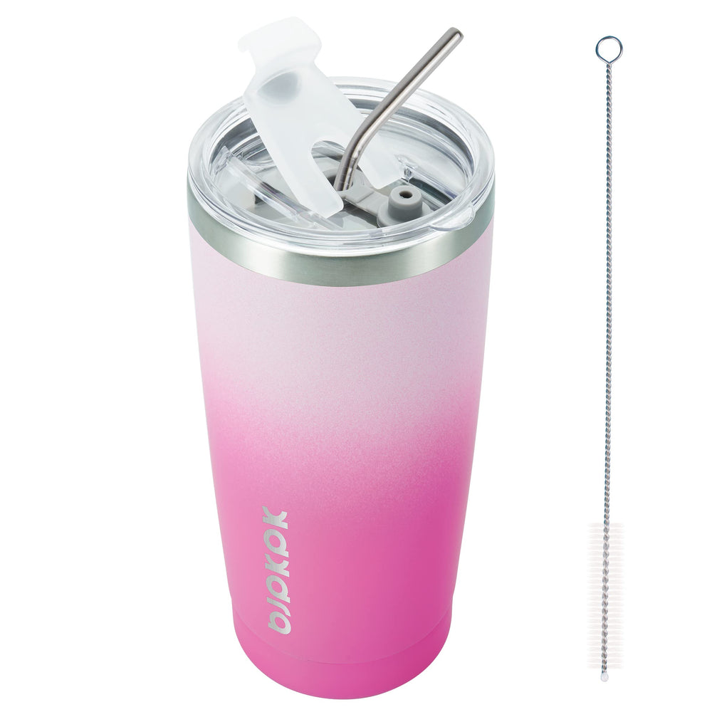 BJPKPK 30oz Stainless Steel Tumbler Color Block Insulated Tumblers Cup with Lid and Straw, Double Walled Travel Coffee Mug,Mint