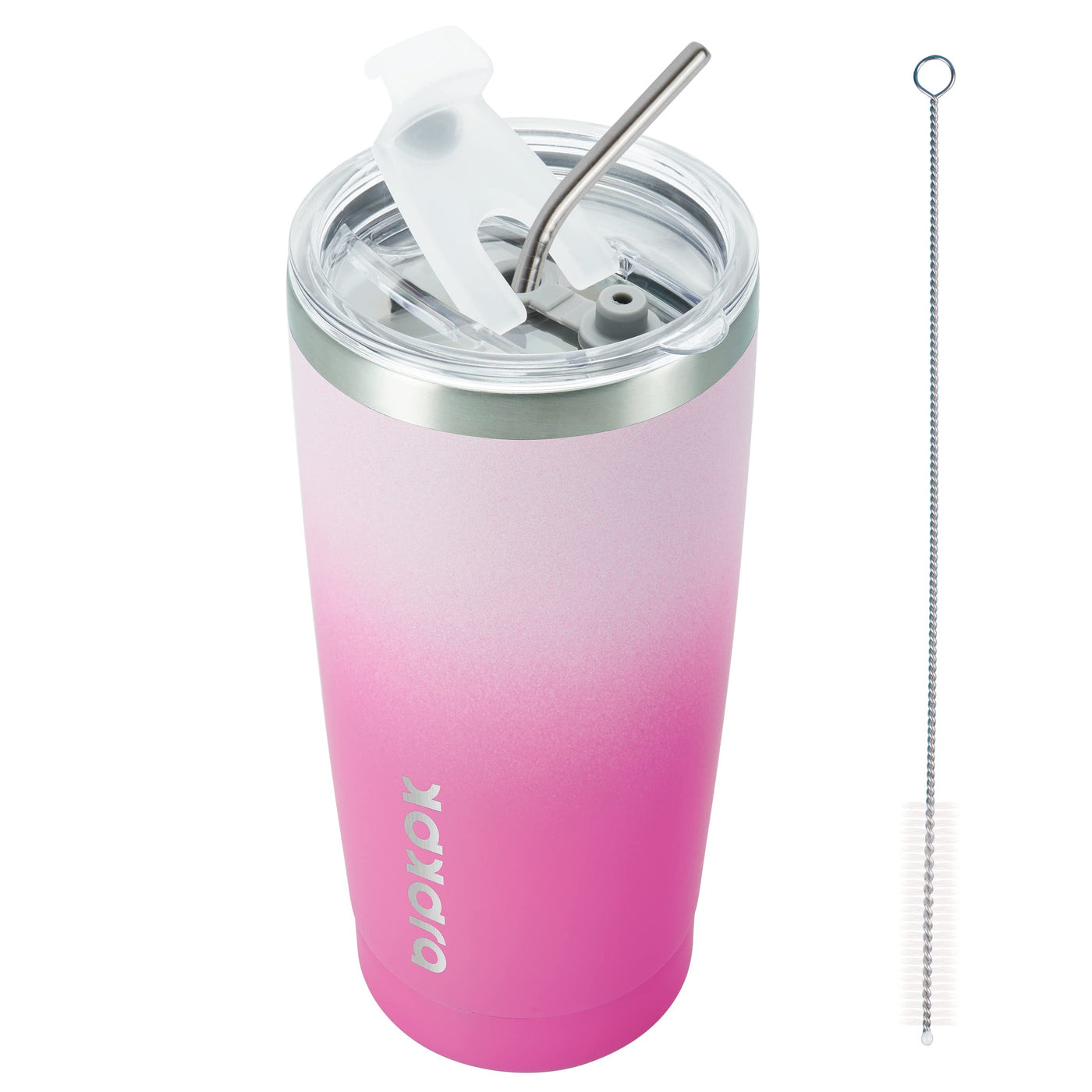 BJPKPK 30oz Stainless Steel Tumbler Color Block Insulated Tumblers Cup with Lid and Straw, Double Walled Travel Coffee Mug,Mint