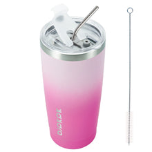 BJPKPK 30oz Stainless Steel Tumbler Color Block Insulated Tumblers Cup with Lid and Straw, Double Walled Travel Coffee Mug,Mint