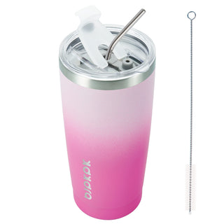BJPKPK 30oz Stainless Steel Tumbler Color Block Insulated Tumblers Cup with Lid and Straw, Double Walled Travel Coffee Mug,Mint