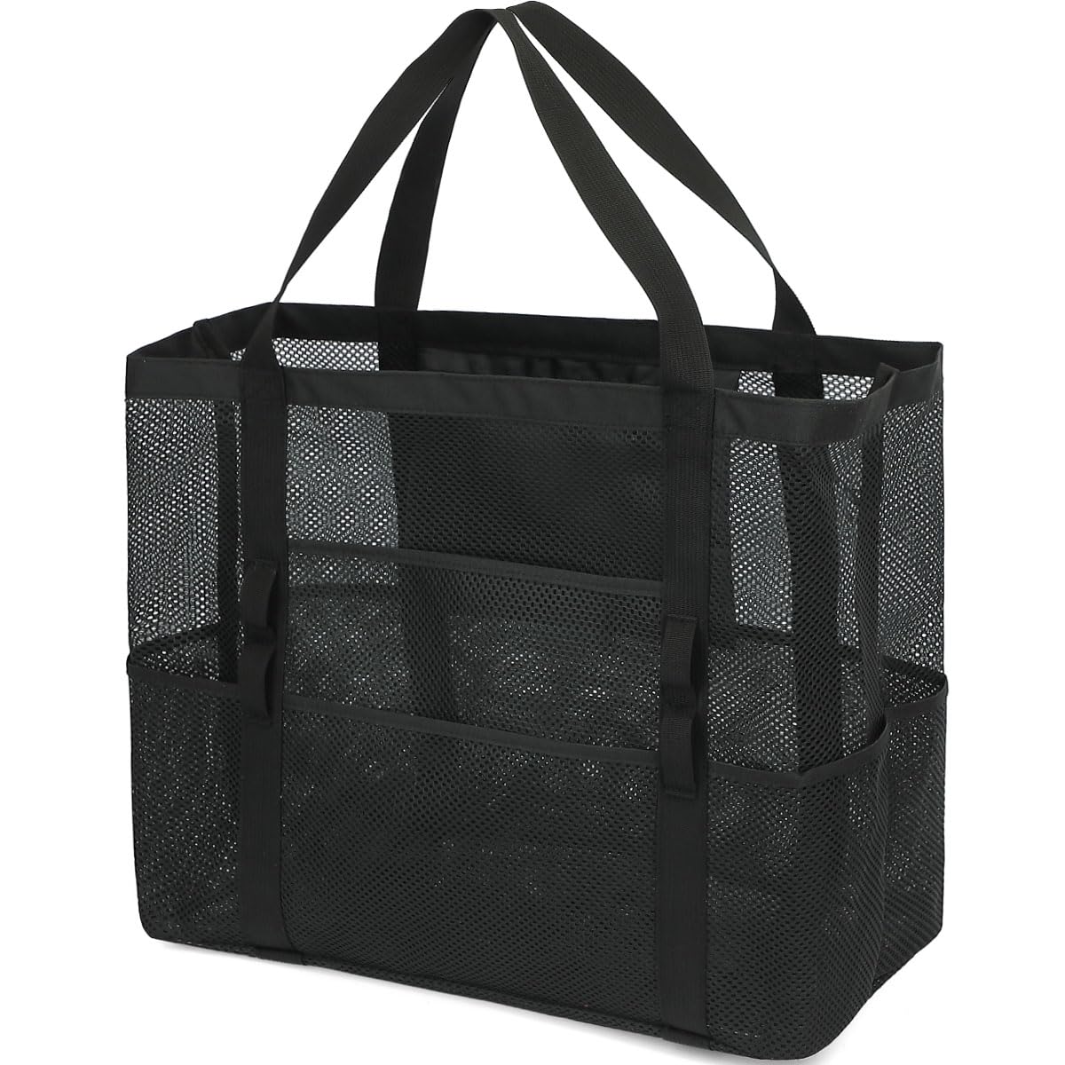 Fammart Mesh Beach Bag for Women, Large Beach Toy Pool Bag with Zipper Pocket, SandProof Cruise Essentials 2026 Family Travel