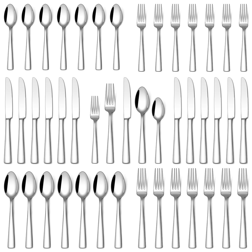 Stapava 20 Piece Silverware Set, Food-Grade Stainless Steel Flatware Sets for 4 Mirror Polished Cutlery Utensil Sets Include Dinner Knives Spoons and Forks Set Dishwasher Safe for Home Restaurant