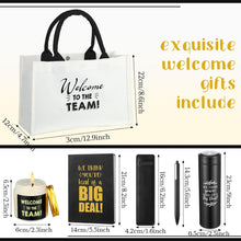 Thenshop 6 Pcs Welcome to the Team Gift Set, New Employee Welcome Gifts Including Tote Bag, Notebook, Pen, Scented Candle, Tumbler, and Pen Cover for Men Women New Employees, Coworkers(Black)