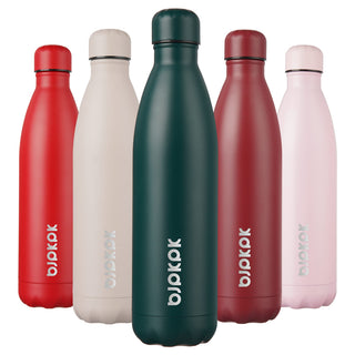 BJPKPK 17oz Insulated Water Bottles Stainless Steel Sports Water Bottles Keep Cold and Hot for Travel Dishwasher Safe,Olive Green