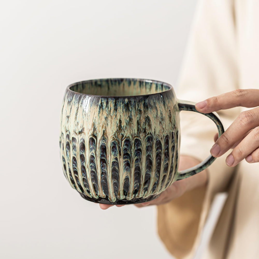 Large Ceramic Coffee Mug - 20oz Big Tea Cup, Red | Large Tea Mug, Microwave Safe, Dishwasher Safe