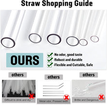 PROOCI 10-Pack 12" Replacement Straws for Stanley & Yeti 30oz-40oz Cup Tumbler, Food Grade Tritan Plastic Reusable Straws with Cleaning Brush, Clear Long Straw for Drinking Smoothie, Cocktails, Juice