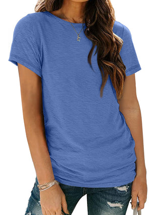 AUTOMET Women's Short Sleeve Shirts Summer Tops Crew Neck Basic Tees Casual Tshirts