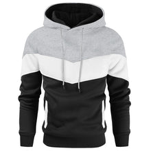 Gesean Men's Novelty Color Block Pullover Fleece Hoodie Long Sleeve Casual Sweatshirt with Pocket