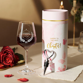 AW BRIDAL House Warming Gifts New Home Wine Glasses Sets, 2026 Closing Gifts for Home Buyers and Homeowner, New Apartment Gift Basket for Couple, First House Gift with Wooden Keepsake Box