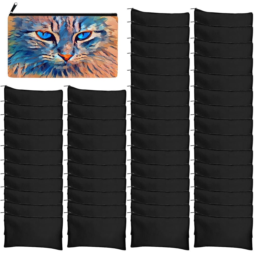 Legigo Blank Canvas Bag Zipper Pouch Makeup Bags Bulk - Multi-Purpose Canvas Pencil Pouch with Sturdy Zipper, Cosmetic Bag Travel Toiletry Bag for DIY Craft Projects, Storage (8.3 x 5 inches)