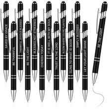 Zonon 12 Pcs Inspirational Pens Gift Set Funny Ballpoint Pen with Stylus Tip Motivational Graduation Gifts Bulk for Teacher Coworkers Nurse School Office Supplies(Morandi,Boss Lady)