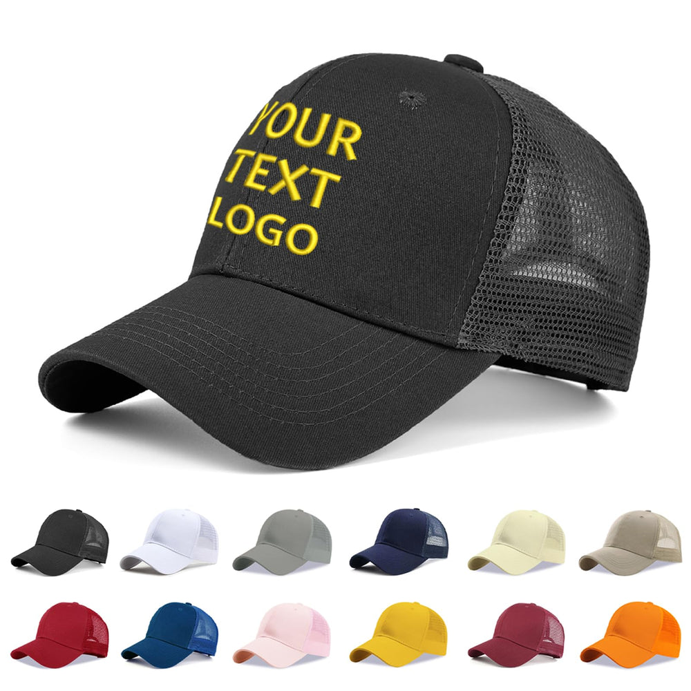 Custom Baseball Cap with Embroidery Text Logo and Print Photo,Image, Personalized Adjustable Summer Sun Hat Unisex