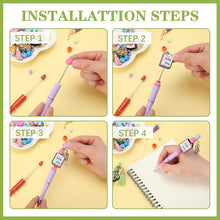 Jetec 10 Sets Teacher Beadable Pen Kit DIY Teacher Pen Gifts First Day of School Appreciation Gifts for School Team Staff Coworker Office Supplies