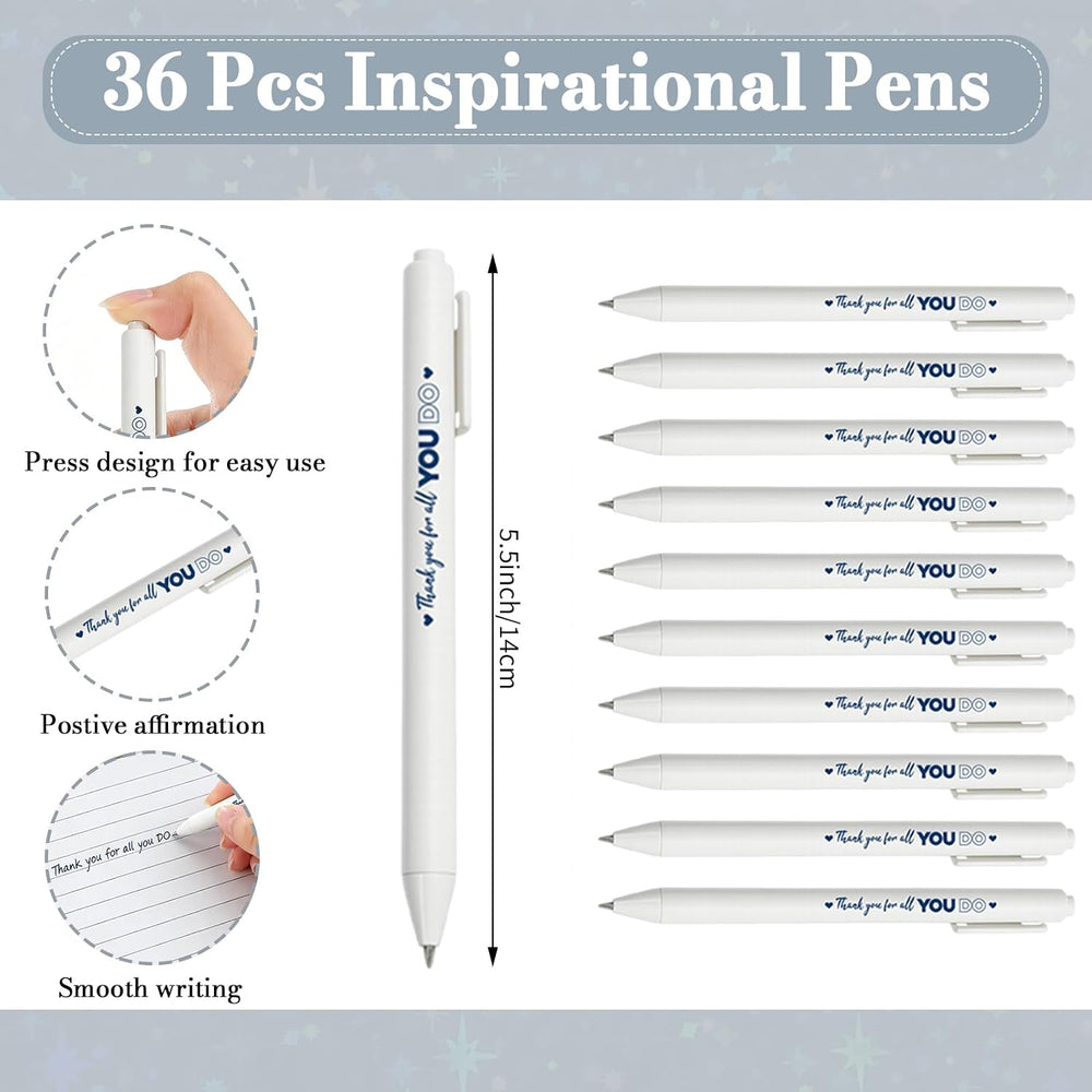 180 Pcs Employee Appreciation Gifts Bulk - 36 Set Bulk Thank You Office Gifts with Pocket Notebook, Bookmark, Organza Bag, Pen-Suitable for Colleagues, Teachers Team Appreciation Gift Christmas Gift